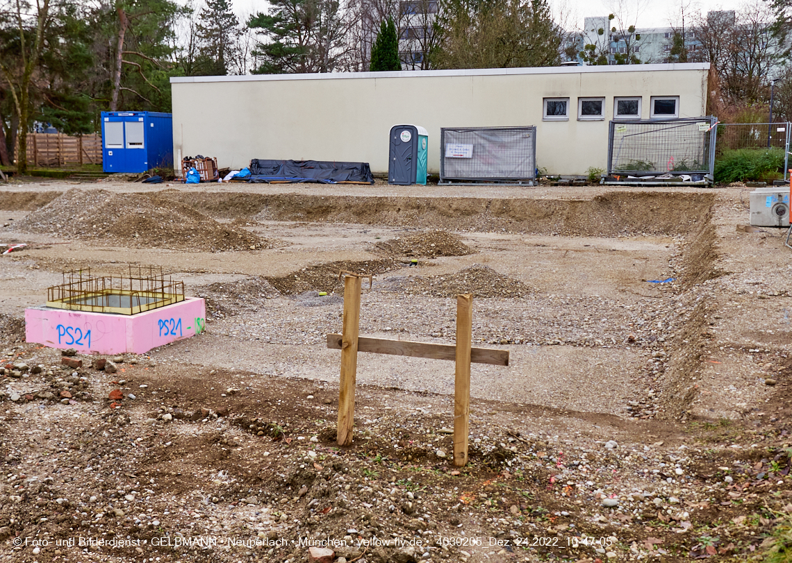 24.12.2022 - Baustelle an der Quiddestraße Haus für Kinder in Neuperlach